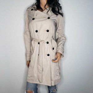 Club Monaco Double-Breasted Belted Trench Coat